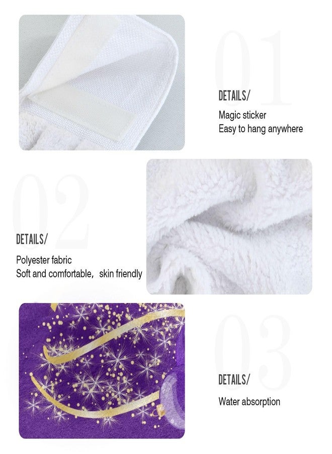 Boccsty Christmas Tree Hanging Kitchen Towels 2 Pieces Purple Xmas Ball Dish Tie Towels Hand Towel Tea Bar Towels for Farmhouse Housewarming Tabletop Home - Image 5