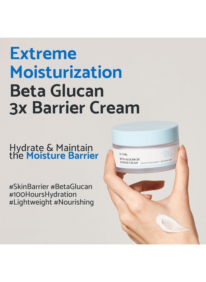 IUNIK Beta-Glucan Non-Sticky Deep Moisture Hydration 3x Barrier Cream Day&Night Moisturizer Quick Absorption Barrier Strengthening for Sensitive Dry Skin with Shea Butter Panthenol Korean Skincare - Image 2