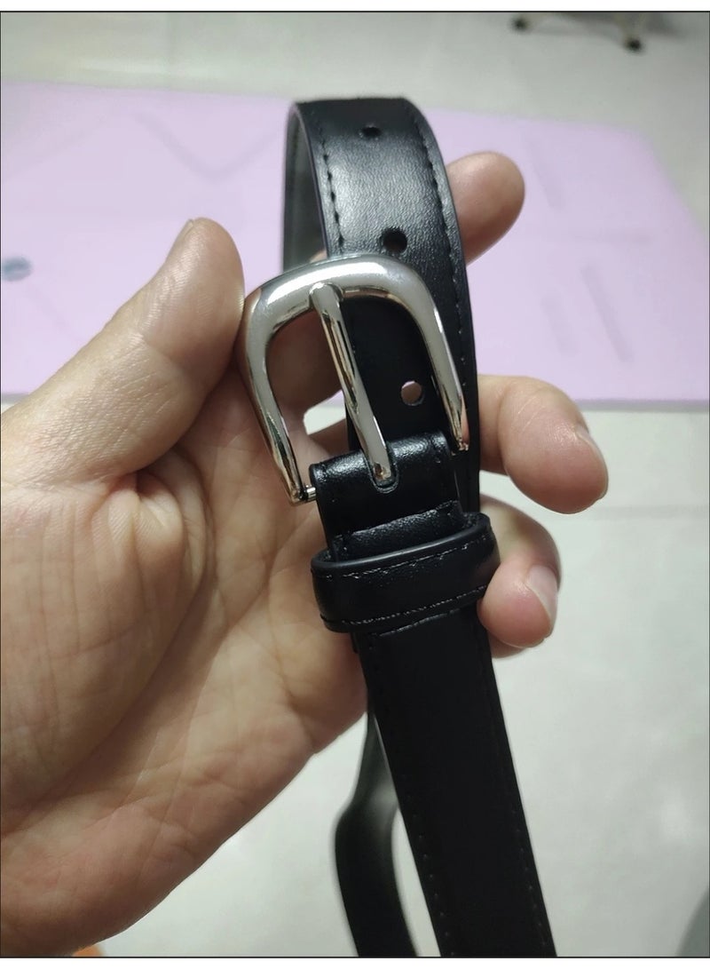 حزام نسائي رفيع من الجلد للإطلالة الكاجوال - Image 3