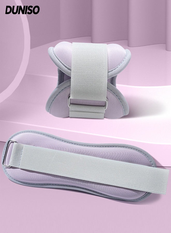 DUNISO 2Pcs Sand Weight Bag Strength Training Weight Set Adjustable Strap Sand Weight Bag for the Arms Feet Ankle Weight Wrist Weight Straps for Gymnastics, Aerobics, Physical Therapy, Gym Exercise - Image 1