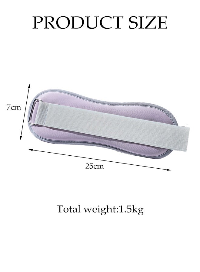 DUNISO 2Pcs Sand Weight Bag Strength Training Weight Set Adjustable Strap Sand Weight Bag for the Arms Feet Ankle Weight Wrist Weight Straps for Gymnastics, Aerobics, Physical Therapy, Gym Exercise - Image 4