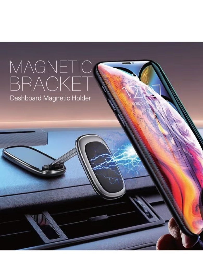 ELTRAZONE Magnetic Car Phone Holder – Foldable 360° Rotating Mount with 6 Strong Magnets, Universal Fit for All Phones - Image 2