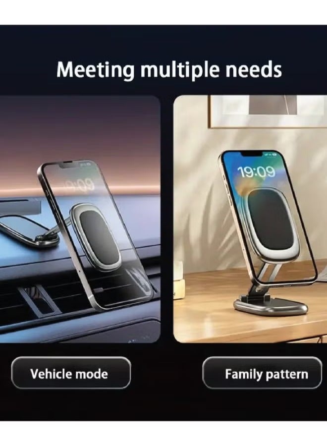 ELTRAZONE Magnetic Car Phone Holder – Foldable 360° Rotating Mount with 6 Strong Magnets, Universal Fit for All Phones - Image 3