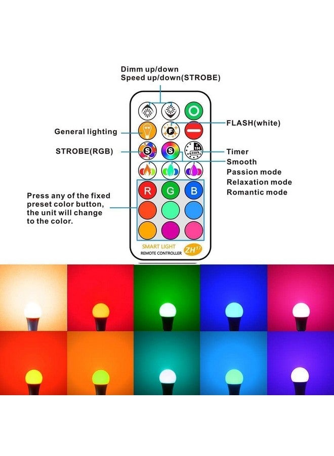 ILC LED Light Bulb 85W Equivalent, Color Changing Light Bulbs 2700K Warm White, Remote Control RGB 6 Modes, Timing, Sync, Dimmable E26 Screw Base (2 Pack) - Image 2