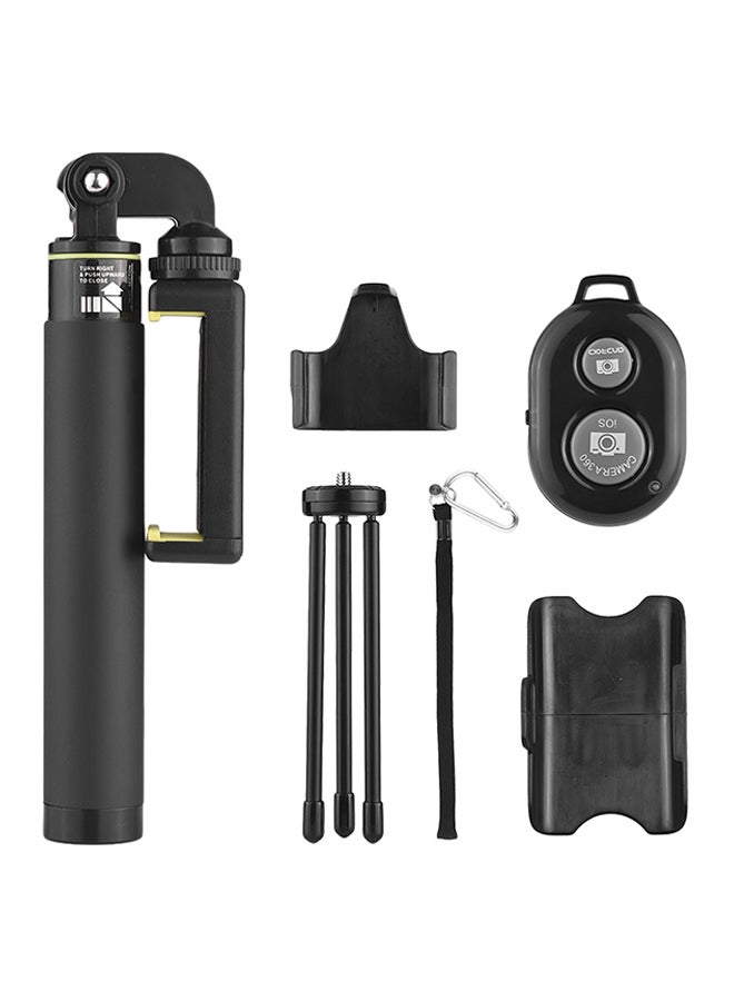 NIBEMINENT 6-Section Extendable Tripod Stand Kit Black  - Image 1