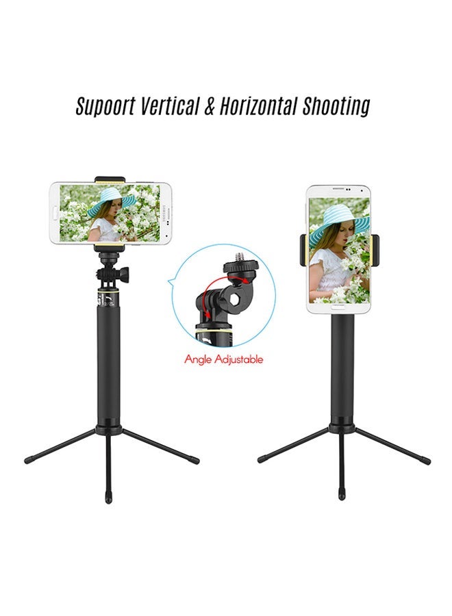 NIBEMINENT 6-Section Extendable Tripod Stand Kit Black  - Image 5