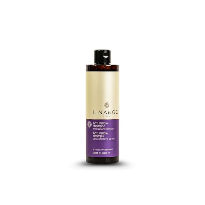 LINANGE Anti Yellow Shampoo with Grape Extract and Violet Pigment, 16.9 oz. - Image 1