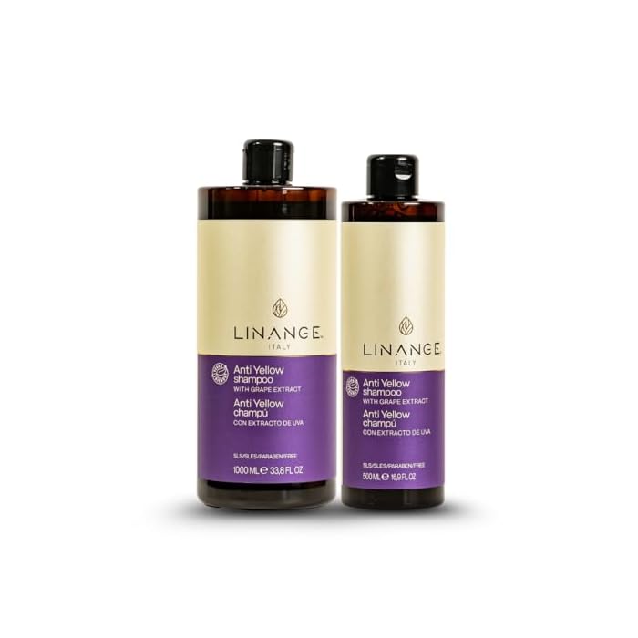 LINANGE Anti Yellow Shampoo with Grape Extract and Violet Pigment, 16.9 oz. - Image 5