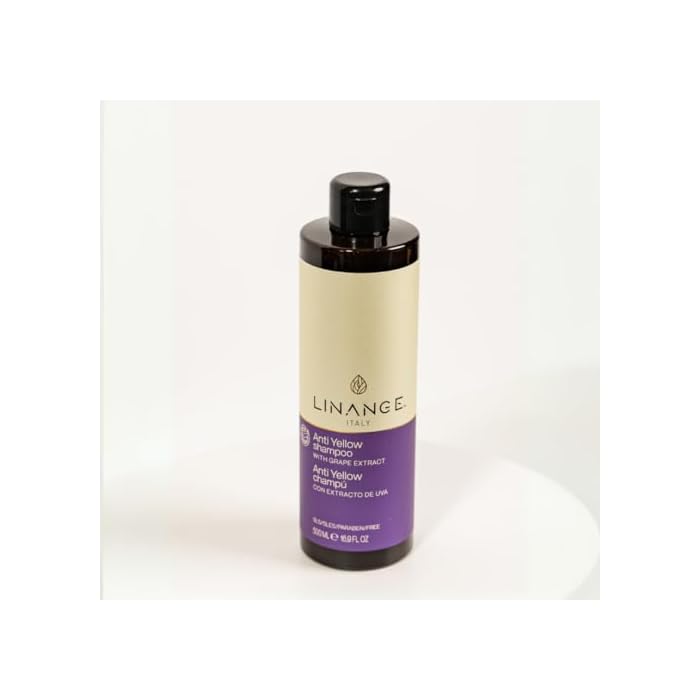 LINANGE Anti Yellow Shampoo with Grape Extract and Violet Pigment, 16.9 oz. - Image 3