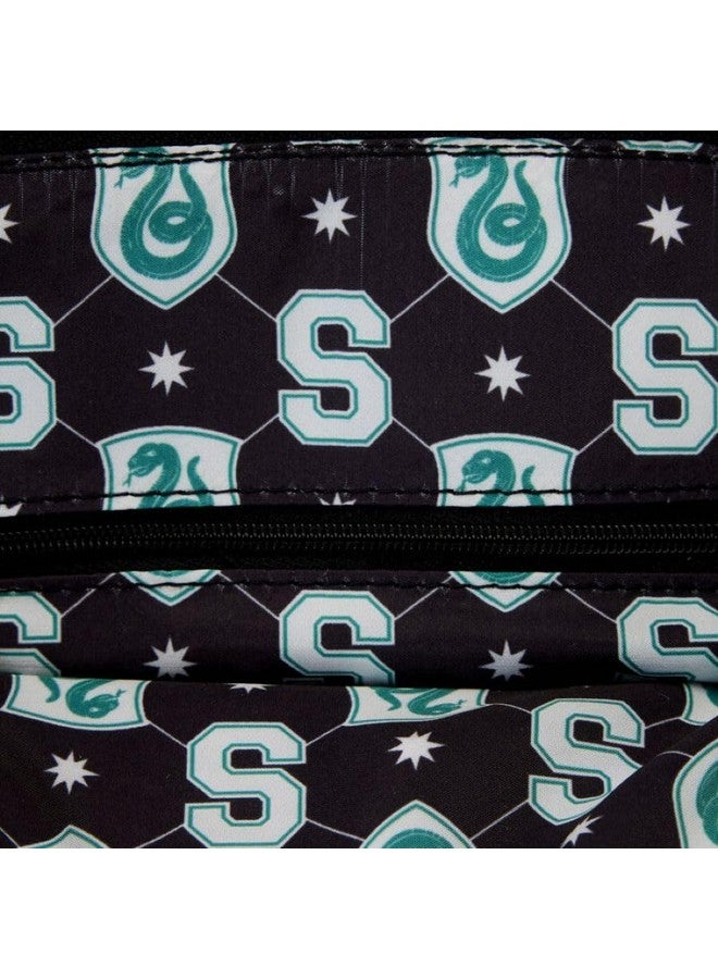 Loungefly Harry Potter Slytherin Patch Varsity Plaid Crossbody Bag - Image 5
