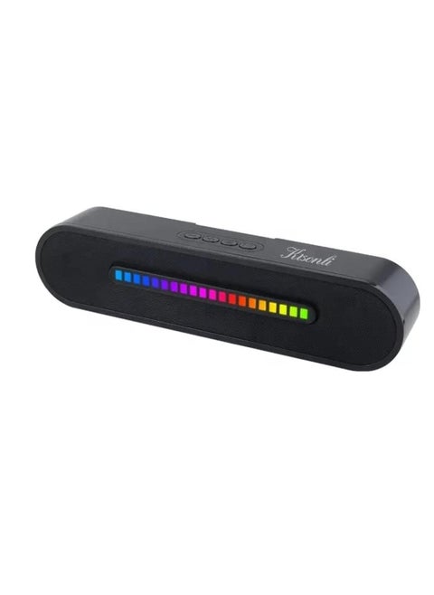 Kisonli LED -916 Sound bar Music Speaker - Bluetooth ,TF card, Hands-Free Calls, good quality - Black - RGB- 7 lights modes
