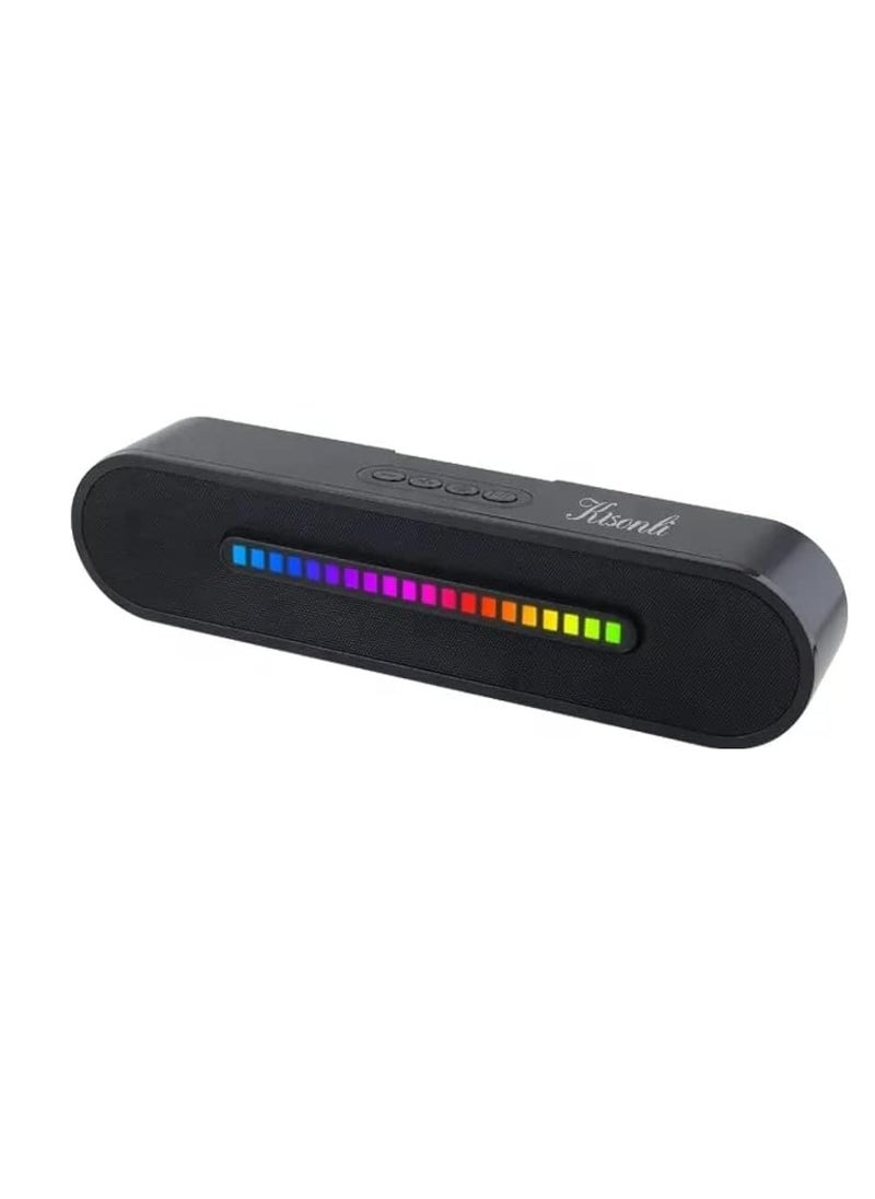 Kisonli - Kisonli LED -916 Sound bar Music Speaker - Bluetooth ,TF card, Hands-Free Calls, good quality - Black - RGB- 7 lights modes - Image 1