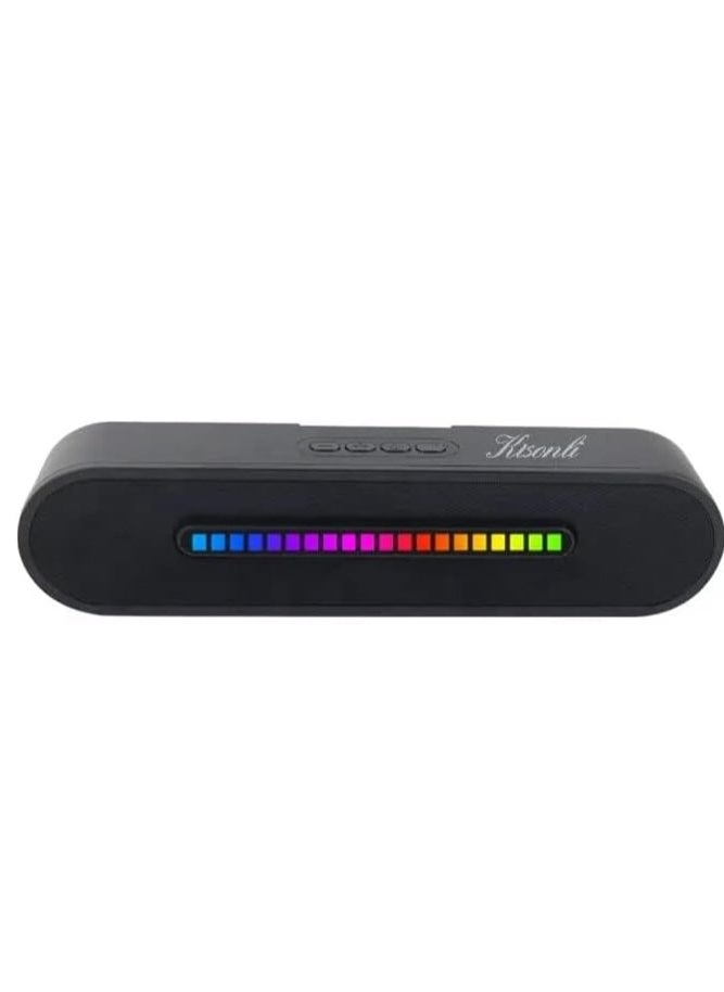 Kisonli - Kisonli LED -916 Sound bar Music Speaker - Bluetooth ,TF card, Hands-Free Calls, good quality - Black - RGB- 7 lights modes - Image 1