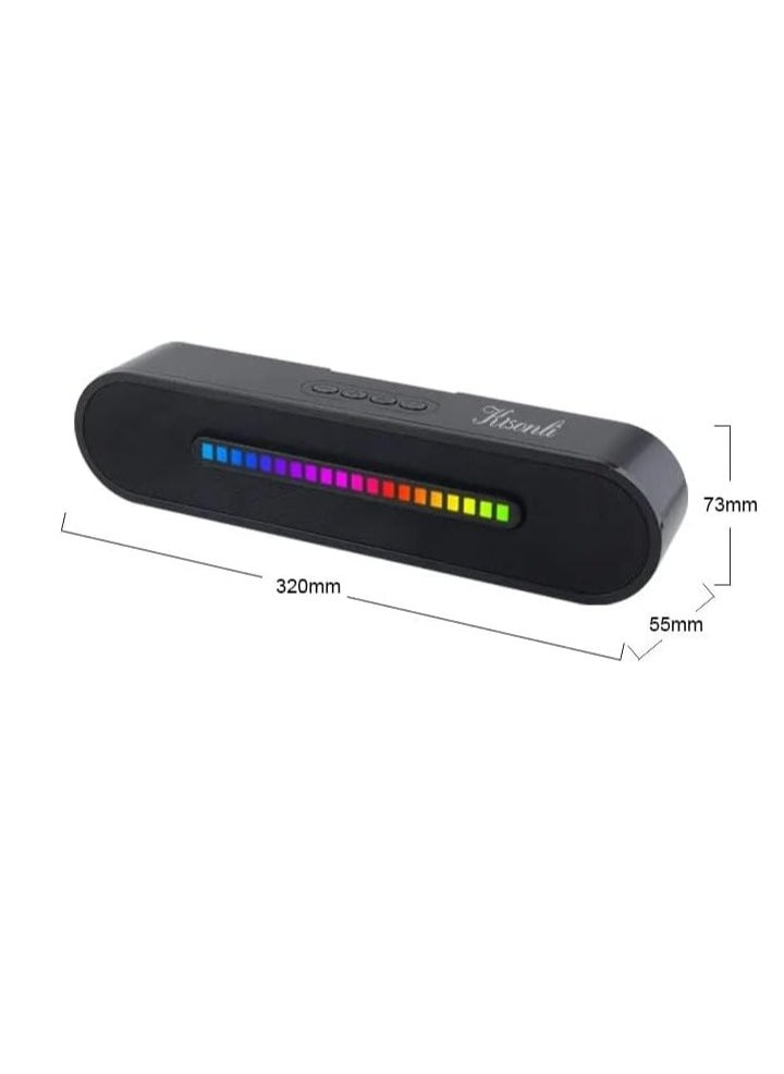 Kisonli - Kisonli LED -916 Sound bar Music Speaker - Bluetooth ,TF card, Hands-Free Calls, good quality - Black - RGB- 7 lights modes - Image 1