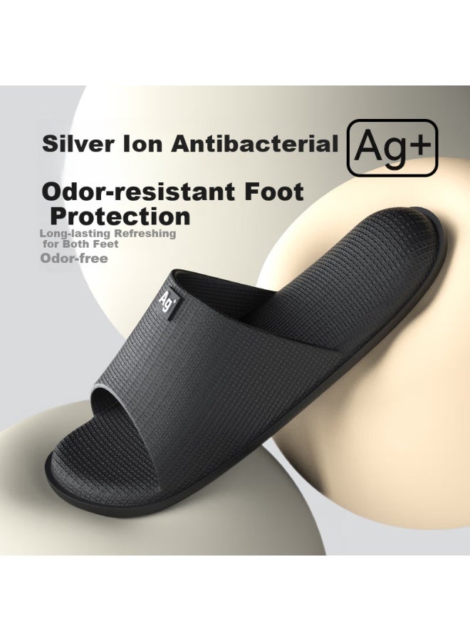 Sanli Antibacterial Slippers, Non-slip Indoor Home Sandals, For Men And Women, Bathroom Outdoor Wear, Summer, Gray, Size 40-41 - Image 2