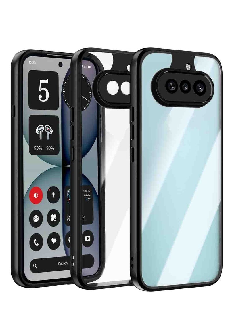 Wtech Nothing Phone (4a) 5G 2026 Hybrid TPU Silicone with Raised Camera Slim Armour Case Cover (MCAPSA) - Clear/Black & Nothing Phone (4a) 5G 2026 Premium E2E Series Full Glue Full Cover Tempered Glass Screen Protector (MSGECN) - Clear/Black Bundle - Image 2