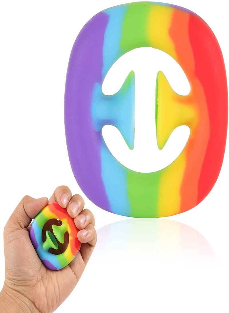Tirdkid Snapper Fidget Toy for Kids, Adults, Dual Auditory and Sensory Stress Relief, Hand Grip Suction Cup for Occupational Therapy, Great Alternative to Stress Ball for Children, Adults (Rainbow)  - Image 1