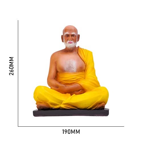 Newven Sree Narayanaguru Statue Gurudevan Idol for Home Decor Decoration Showpiece Figurine Gift for House Warming Wedding Anniversary, Multicolor, 26 X 19 x 14 CM - Image 2