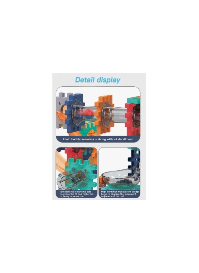TOY GARDEN Creative Building Block and Marble Run Set with Gears, Tubes, Slides, and Engineering Tools for Kids' STEM Learning and Imaginative Play  - Image 3