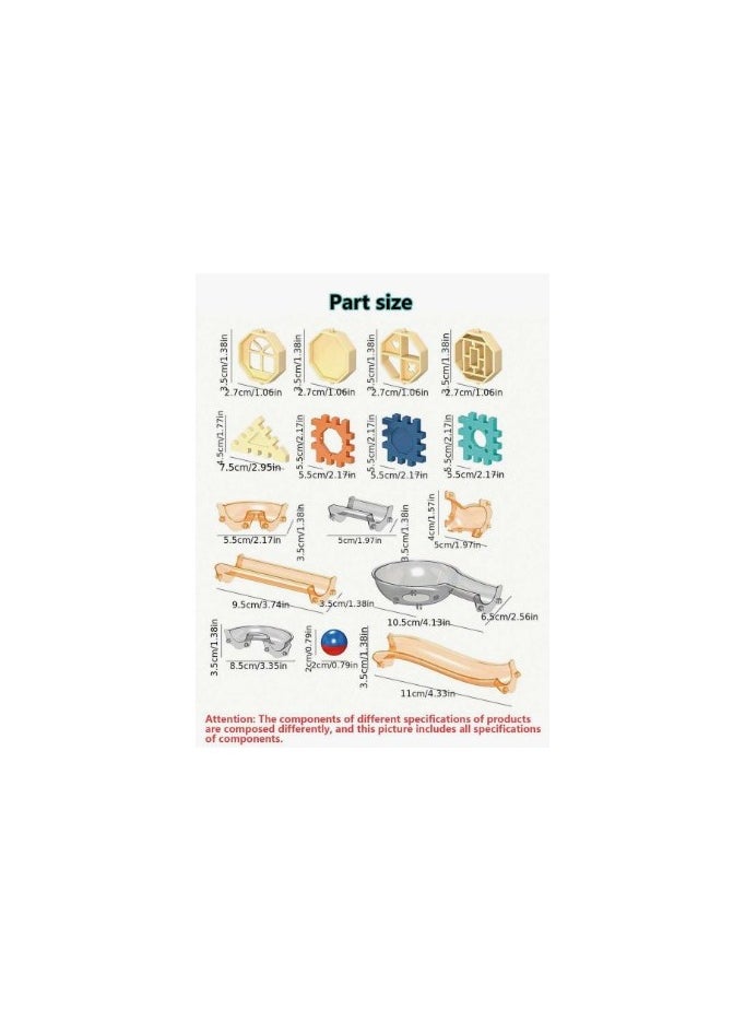 TOY GARDEN Creative Building Block and Marble Run Set with Gears, Tubes, Slides, and Engineering Tools for Kids' STEM Learning and Imaginative Play  - Image 5