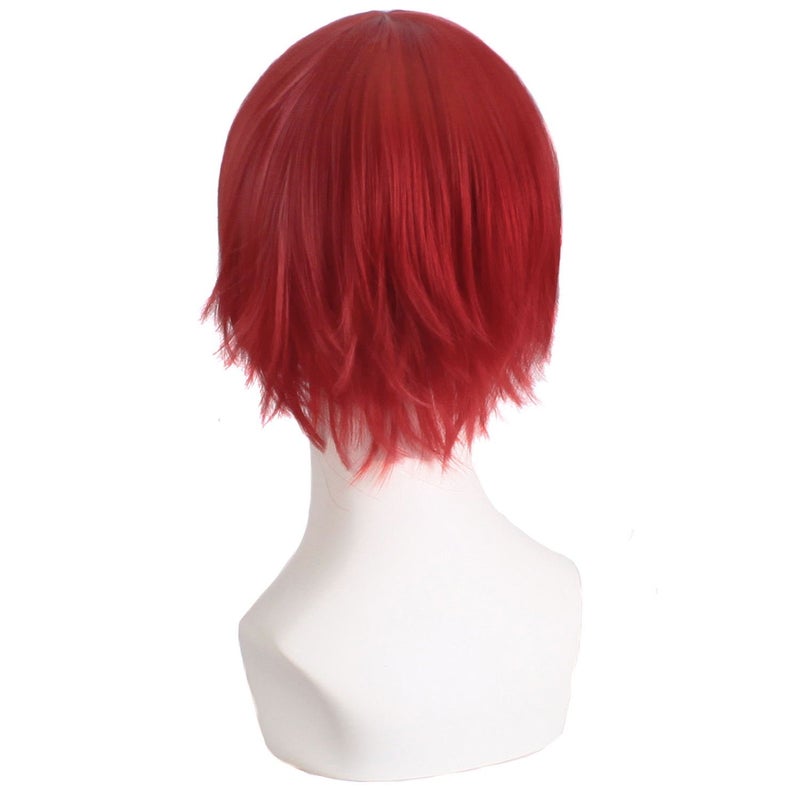 MapofBeauty Short Fashion Anime Cosplay Men Full Wig (Red) - Image 2