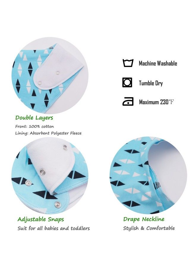 Giftty Teething Bibs Baby Bibs Bandana Drool Bib With Bpa Free Silicone Teether For Boys & Girls Babies & Toddlers By Giftty (5 Pack) - Image 4
