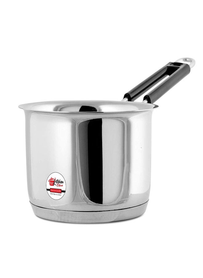 KITCHEN CLUE Heavy Guage Stainless Steel Saucepan Induacton Compatible I 1600 ML I Triply Base I Easy to Carry Handle I Ideal for Tea, Coffee, Boiling Water - Image 1