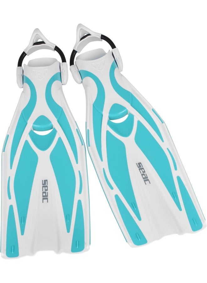 Seac SEAC FINS F1 S WHITE/BLUE WITH SLING STRAP SIZE - M-L - Image 1