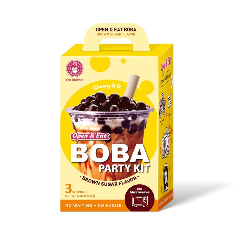 O's Bubble O's Chewy Boba Party Kit Brown Sugar 3 Cups 195 Gm - Image 1