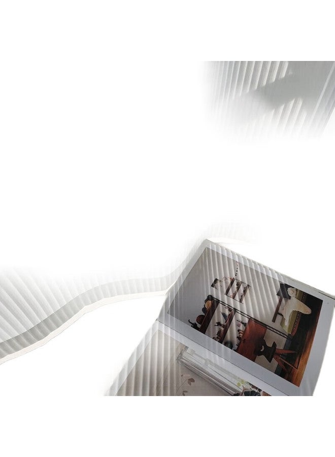 Mingju Vertical Venetian Blinds, Bedroom Balcony Bay Window Dreamy Sheer Curtains, Vertical Striped White Sheer, Hook-Style, 2.7M Wide * 2.4M High, 1 Panel - Image 2