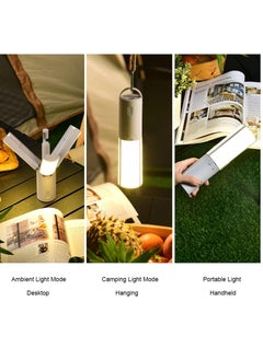 Meetion LED Camping Lantern with Hanging Hook, Dimmable Handheld Outdoor Flashlight, Collapsible 3-Panel Camp Lamp, Portable Battery Powered Lantern for Power Outages,  - Image 2