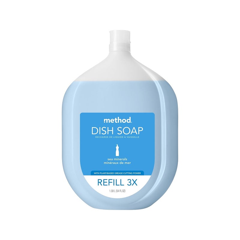 Method Gel Dish Soap, Refill, Sea Minerals, Recylable Bottle, Biodegradable formula, 54 Fl Oz (Pack of 1) - Image 1