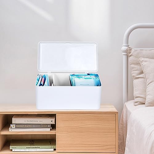 ChengFu pad and tampon organizer for bathroom,Sanitary Napkin Holder, Pad and Tampon Organizer for Period, Sanitary Napkin Storage Container, White - Image 5