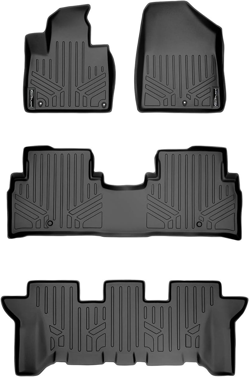 SMARTLINER Custom Fit Floor Mats 3 Row Liner Set for 2016-2020 Kia Sorento - Image 1