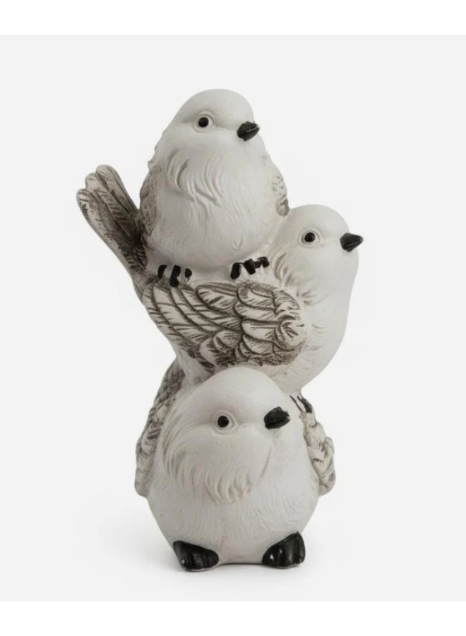 AKDC Polyresin White Birds Figurine – Elegant Decorative Accent Home Décor 16 cm - Image 1