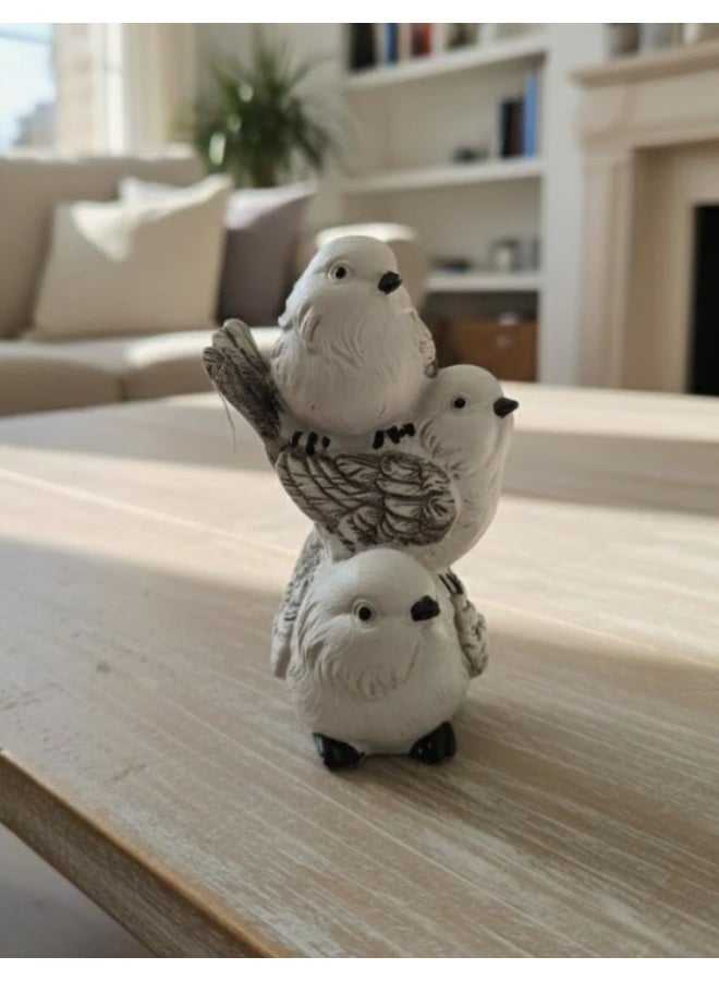 AKDC Polyresin White Birds Figurine – Elegant Decorative Accent Home Décor 16 cm - Image 2
