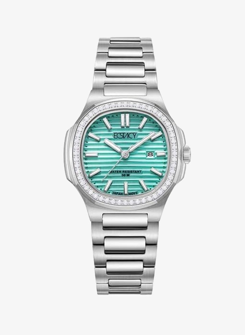 ECSTACY Women's Watch, Analog Display and Stainless Steel Strap - E24505-SBSL, Silver - Image 1