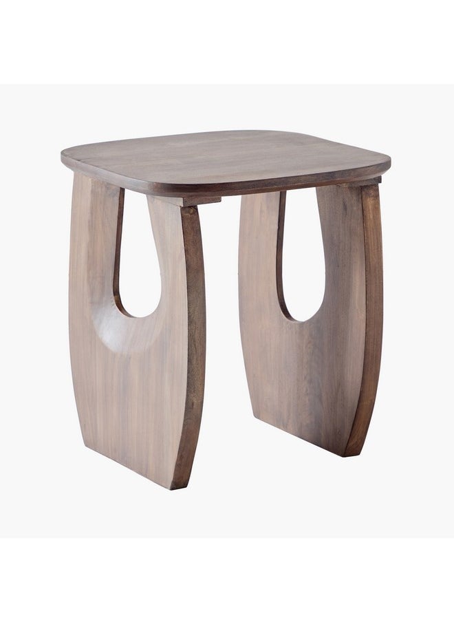 Home Box Bay Solid Wood End Table 50 x 55 x 50 cm  - Image 5