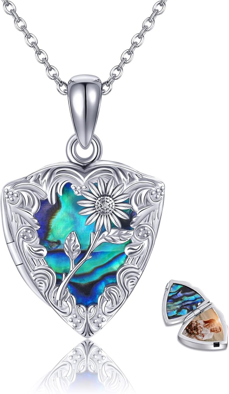 ONEFINITY Store Tree of Life Locket Necklace Sterling Silver Locket Necklace That Holds Pictures Tree of Life Locket Pendant for Women Wife Girlfriend - Image 1