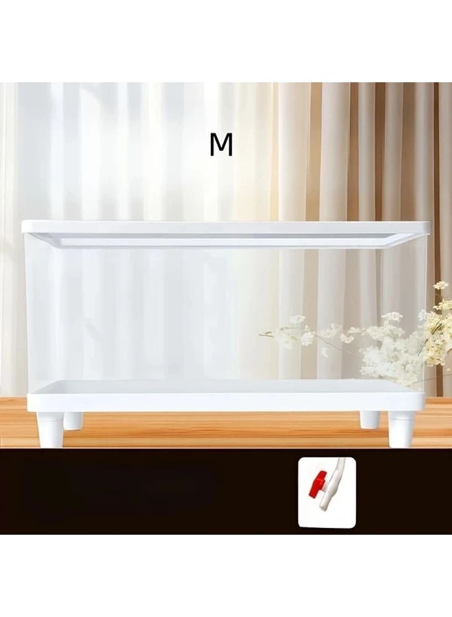 الأكريليك الأبيض متوسط الحجم لحوض الأسماك - شفافية عالية - لا يحتاج إلى كهرباء للأسماك والسلاحف - Image 1