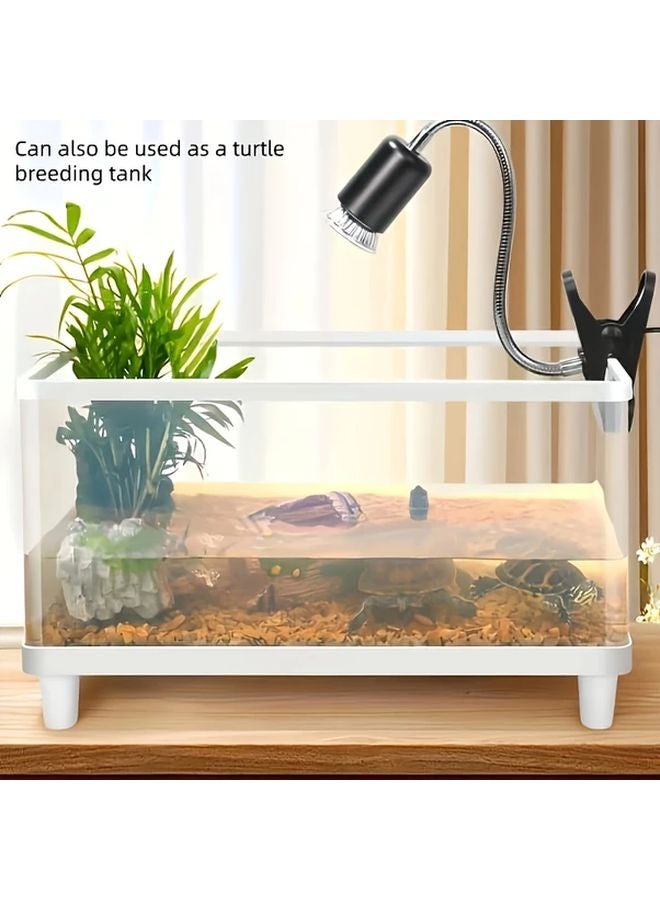 الأكريليك الأبيض متوسط الحجم لحوض الأسماك - شفافية عالية - لا يحتاج إلى كهرباء للأسماك والسلاحف - Image 5