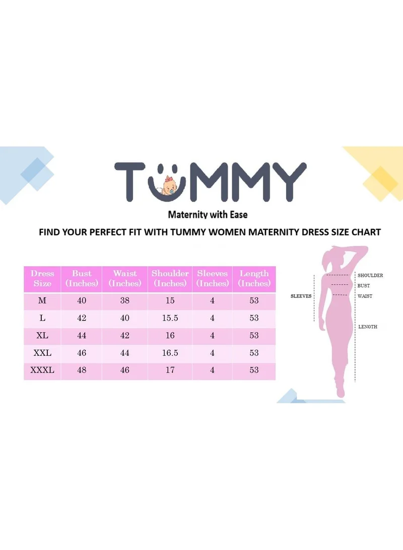 Tummy  Printed Cotton Maxi Dress for Women | Best Price UAE