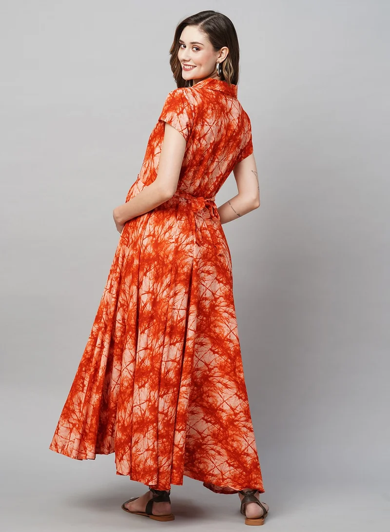 TUMMY Printed Cotton Maxi Dress