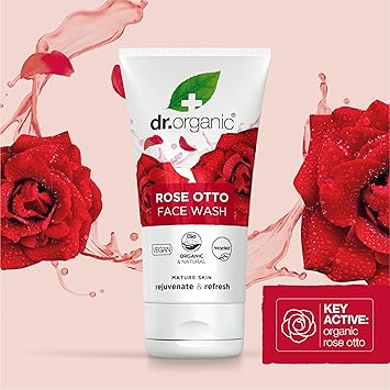 dr.organic غسول وجه دكتور أورجانيك روز أوتو للبشرة الناضجة للرجال والنساء طبيعي نباتي خالي من القسوة خالي من البارابين خالي من SLS 150 مل التعبئة قد تختلف - Image 5