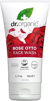 dr.organic غسول وجه دكتور أورجانيك روز أوتو للبشرة الناضجة للرجال والنساء طبيعي نباتي خالي من القسوة خالي من البارابين خالي من SLS 150 مل التعبئة قد تختلف - Image 1