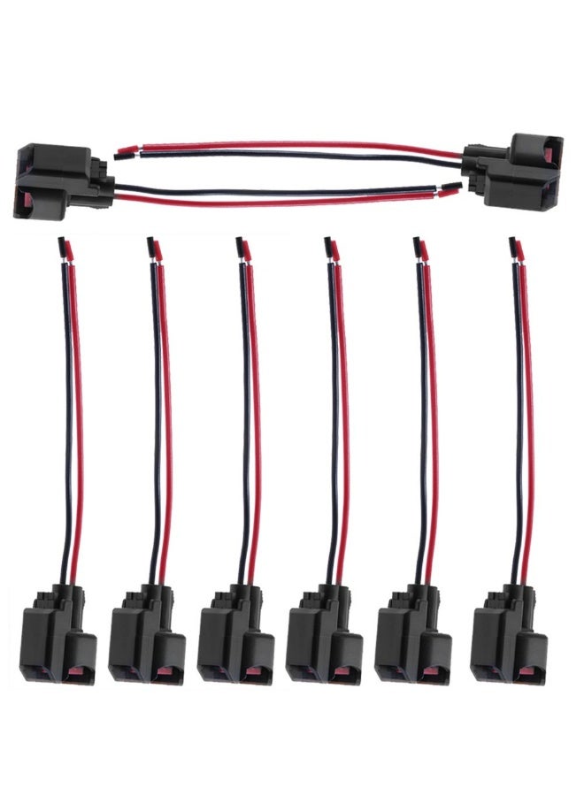 CMGTYYD 8 Pack Fuel Injector Kits Pigtail Connector Replacement for Ford F150 1999-2016 F250 1999-2013 Crown Victoria 1999-2011 Mustang 2002-2013 - Image 2