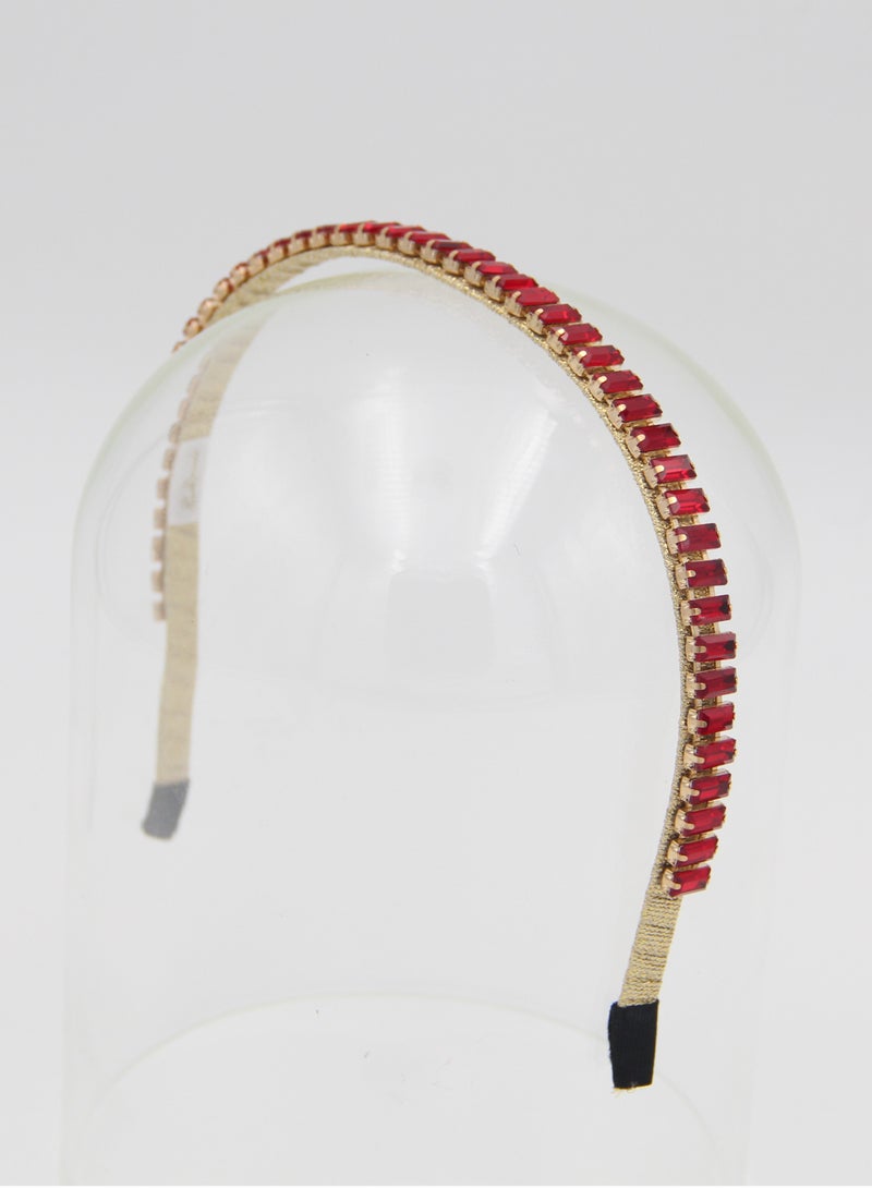 دىدانيالا عصابة رأس إيمي للبنات بأحجار حمراء - Image 3