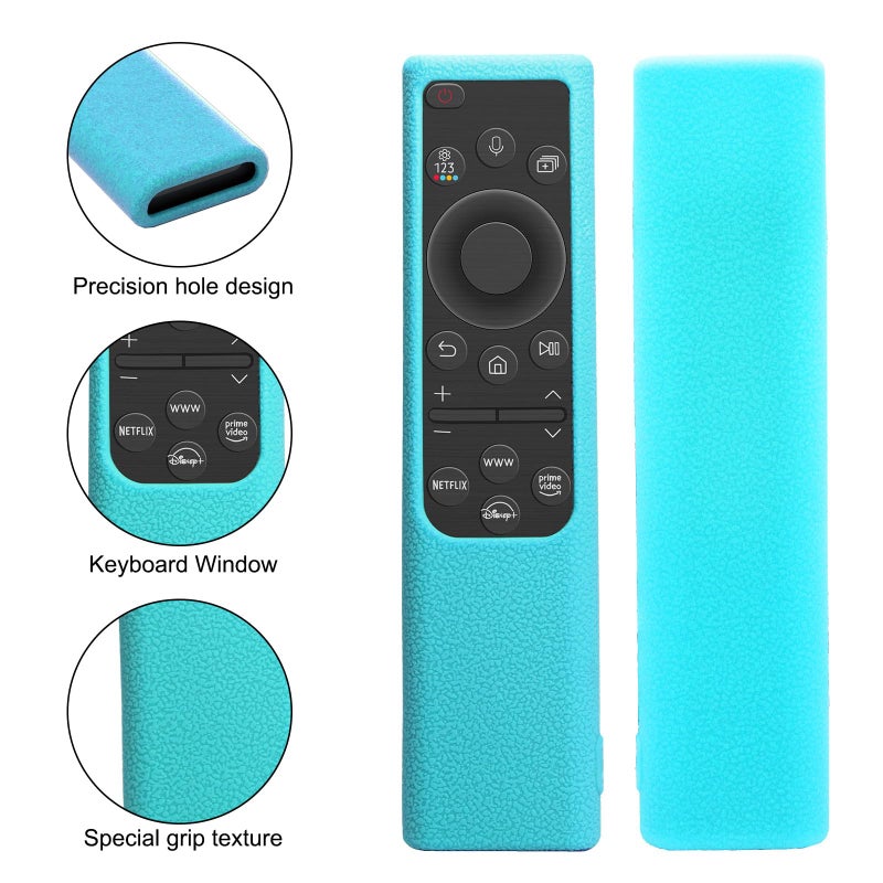 BE Beautiful Earth 2 Pack Remote Cover for Samsung Smart TV, Silicone Protective Case for Samsung Solar Cell Remote 2021 2022 BN59-01357 BN59-01385 BN59-01265A Anti-Slip Remote Case Glow in Dark (Glow Green +Glow Blue) - Image 3