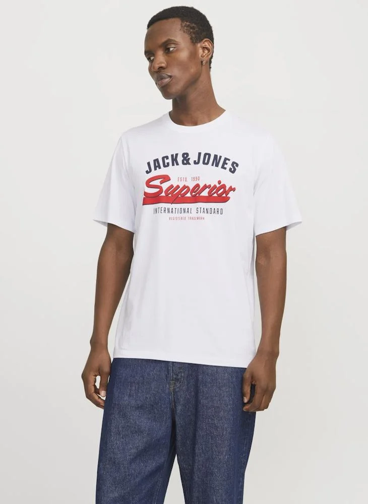 JACK & JONES Logo Crew Neck T-Shirt