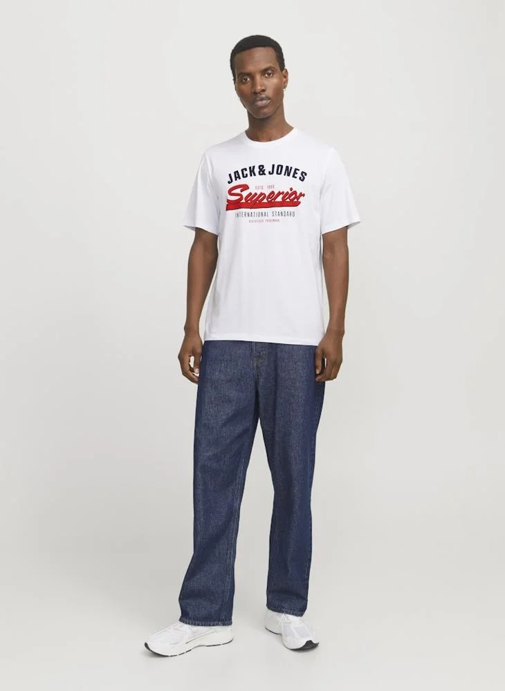 جاك اند جونز Logo Crew Neck T-Shirt